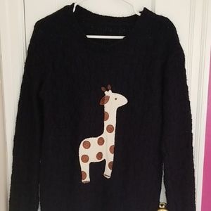 Sweater with giraffe on front